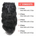 10pc Luxury Human Hair Clip in Extension
